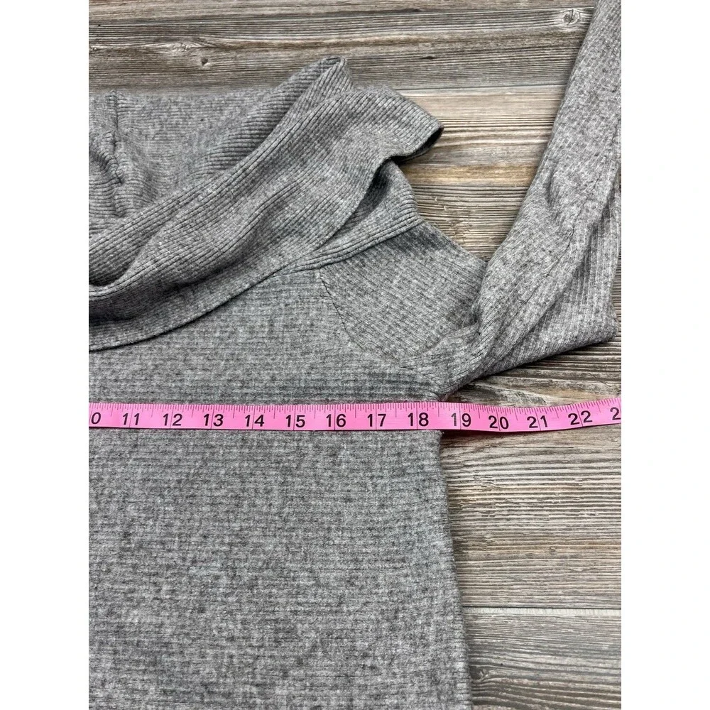 Seraphine Maternity Sweater Grey Knit Cowl Neck MED Soft‎ Cozy Warm Winter Chic - Picture 8 of 14